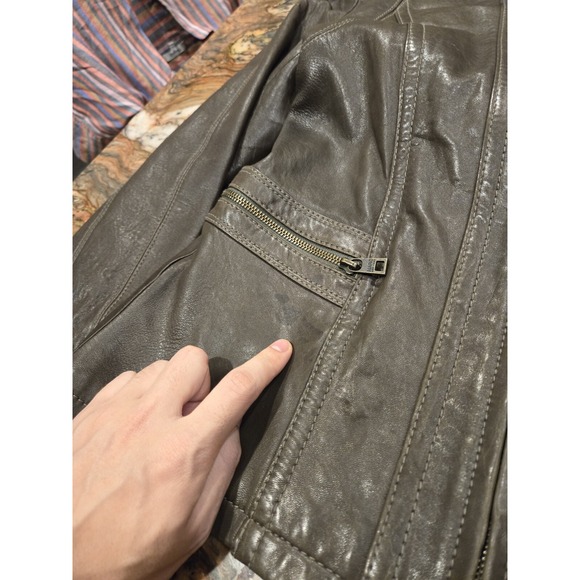 Marc New York Green Leather Jacket - Picture 5 of 15